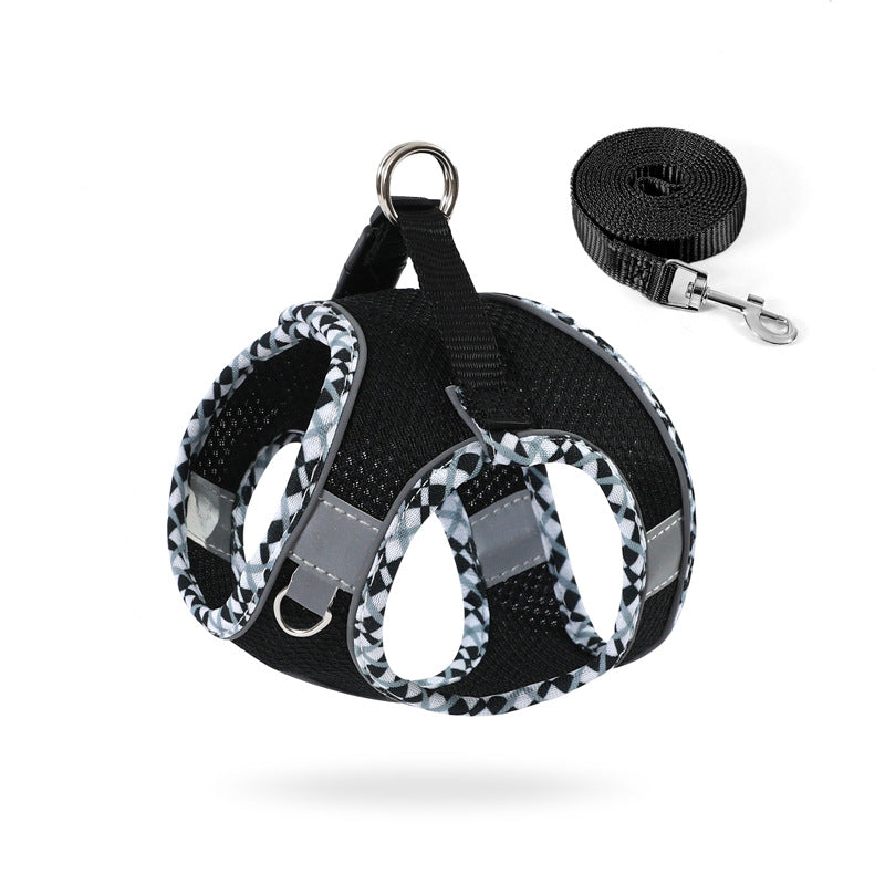 Step-In No-Pull Dog Harness – Breathable Mesh Vest with Reflective Trim