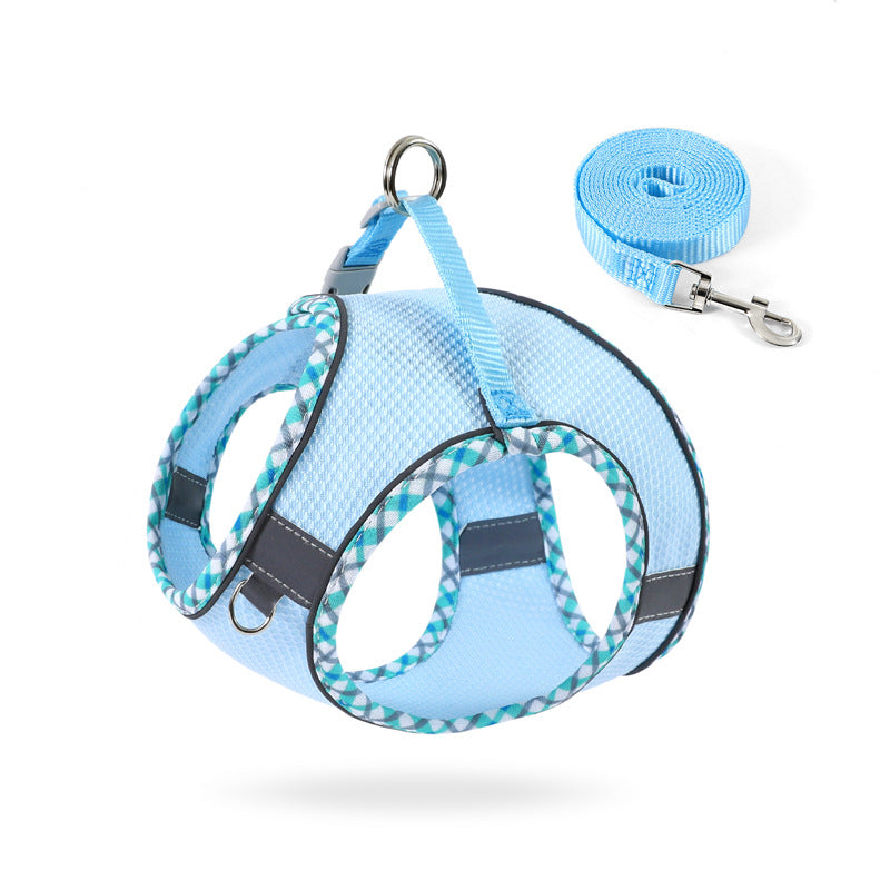Step-In No-Pull Dog Harness – Breathable Mesh Vest with Reflective Trim