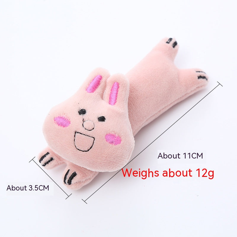 Catnip Plush Cat Toy – Animal Bite Toy for Cats, Blue Cat Green Frog Pink Rabbit Deer Orange Cat Designs