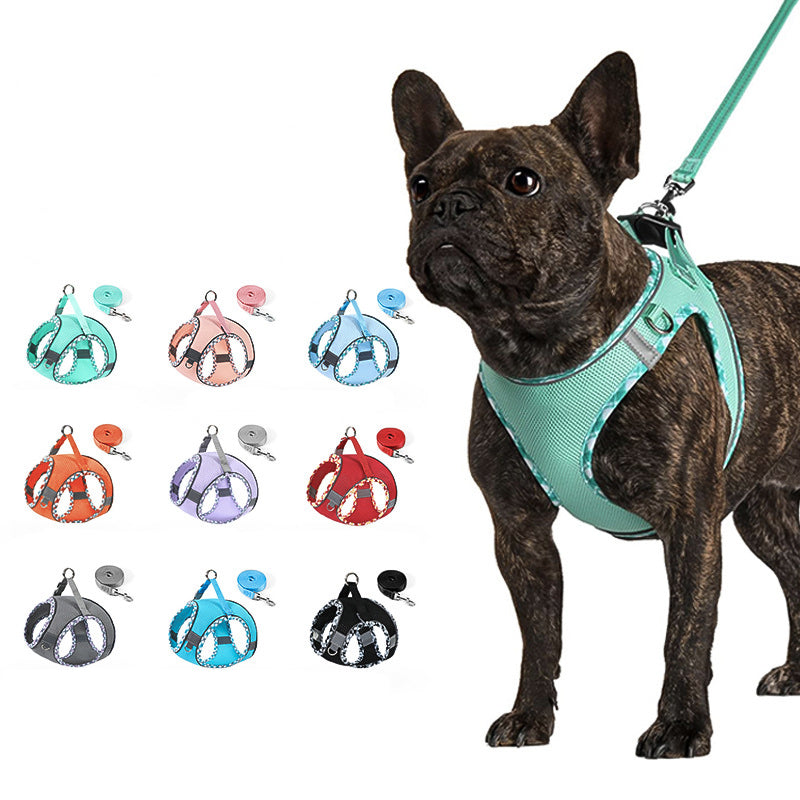 Step-In No-Pull Dog Harness – Breathable Mesh Vest with Reflective Trim