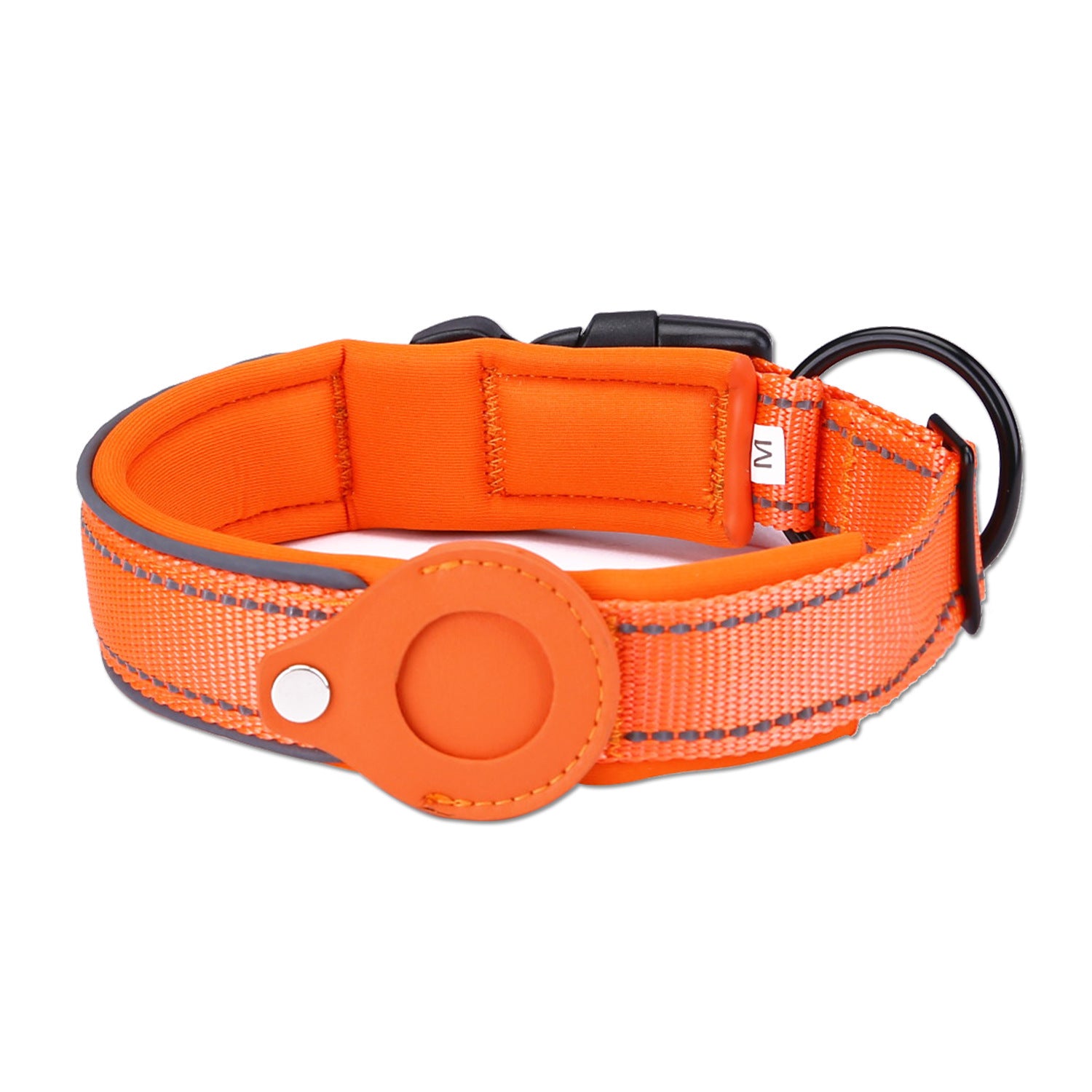 Adjustable Dog Collar – Polyester Walking Collar for Dogs, Cyan Black Pink Orange, Sizes S-XL