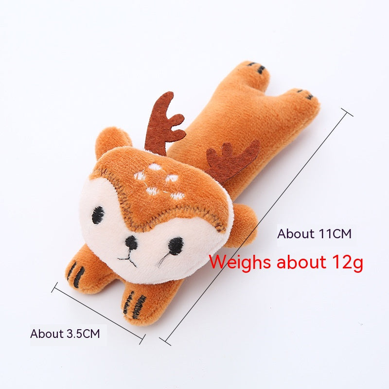 Catnip Plush Cat Toy – Animal Bite Toy for Cats, Blue Cat Green Frog Pink Rabbit Deer Orange Cat Designs