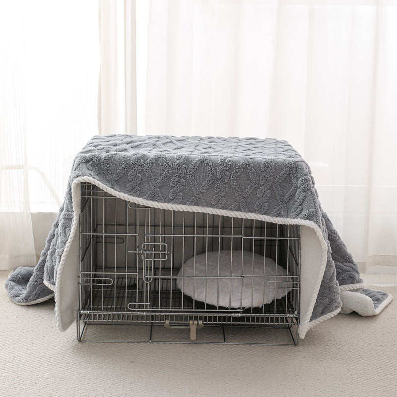 Waterproof Pet Blanket – Thick Plush Winter Throw for Dogs & Cats