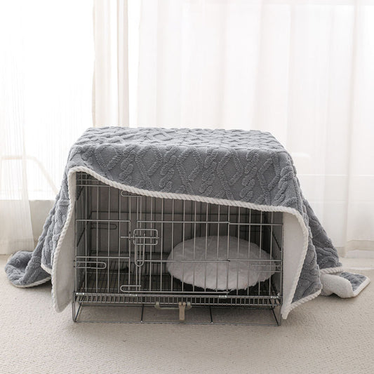 Waterproof Pet Blanket – Thick Plush Winter Throw for Dogs & Cats