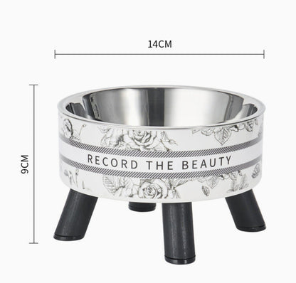 Elevated Cat Bowl – Raised Feeding Bowl in Plastic or Steel