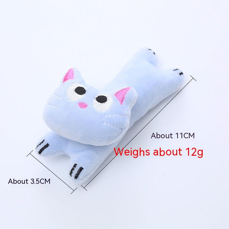 Catnip Plush Cat Toy – Animal Bite Toy for Cats, Blue Cat Green Frog Pink Rabbit Deer Orange Cat Designs