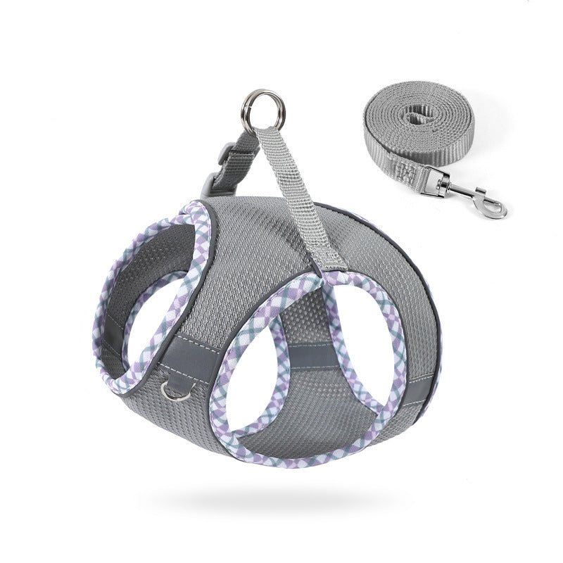 Step-In No-Pull Dog Harness – Breathable Mesh Vest with Reflective Trim