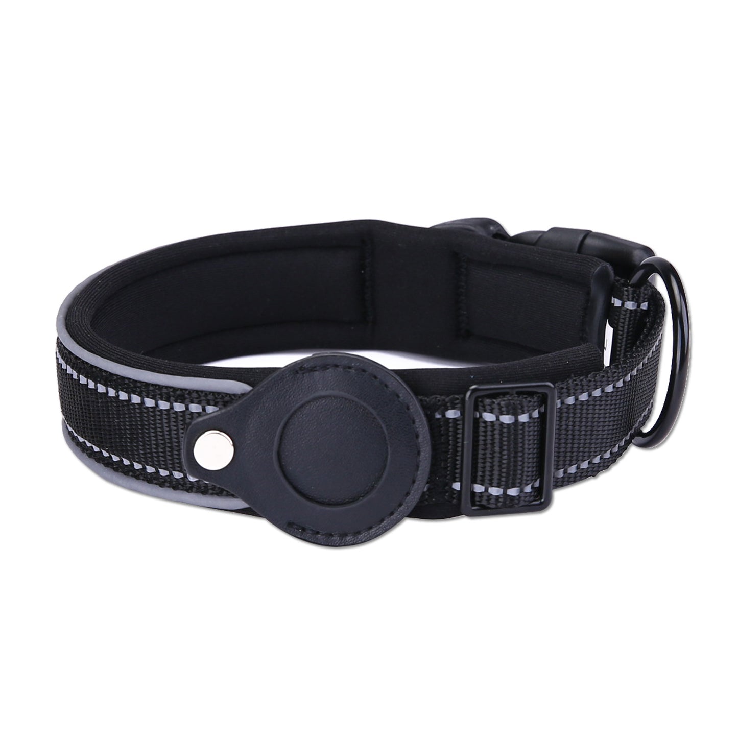 Adjustable Dog Collar – Polyester Walking Collar for Dogs, Cyan Black Pink Orange, Sizes S-XL