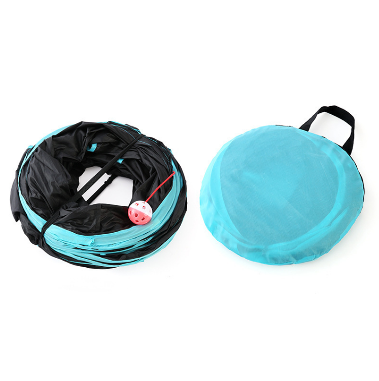 Collapsible Cat Tunnel – 4-Way Foldable Play Tent for Cats