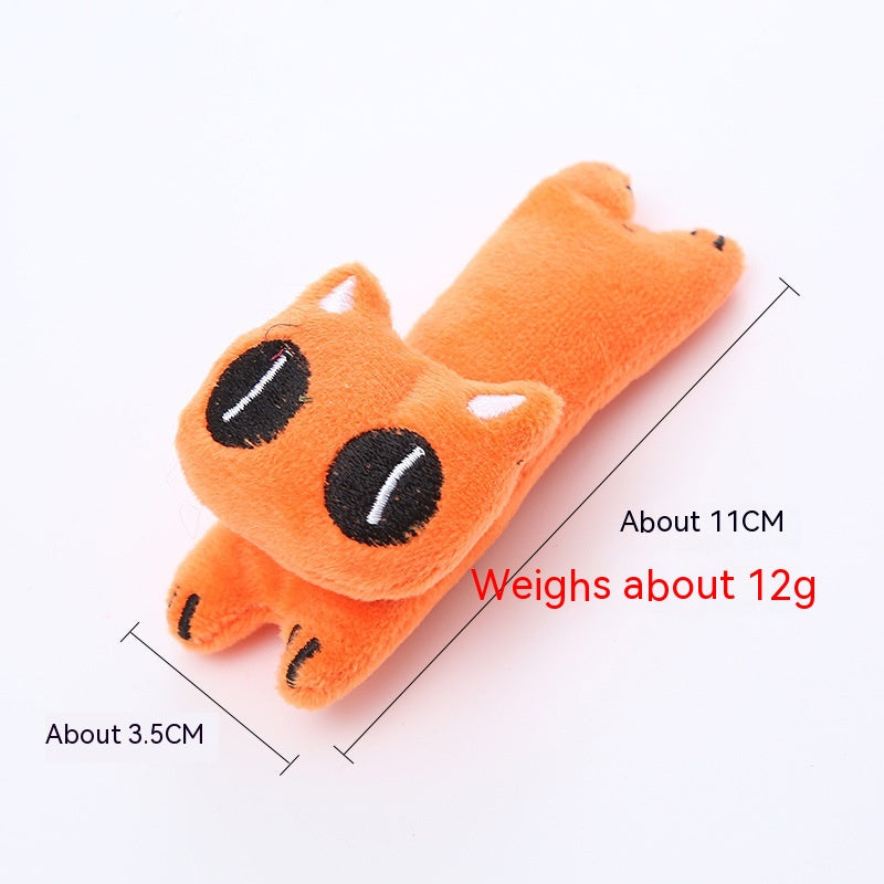 Catnip Plush Cat Toy – Animal Bite Toy for Cats, Blue Cat Green Frog Pink Rabbit Deer Orange Cat Designs
