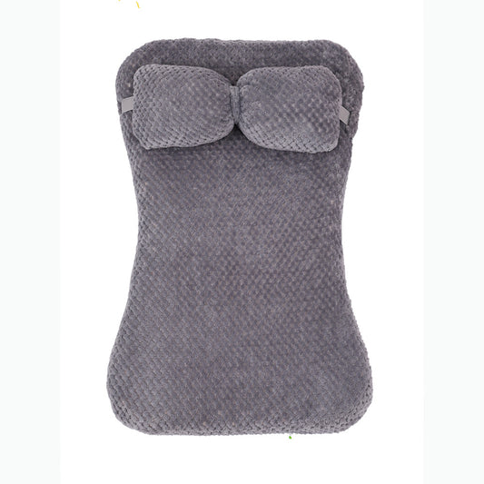Soft Plush Pet Bed Mat With Pillow Calming Cushion Dog Cat