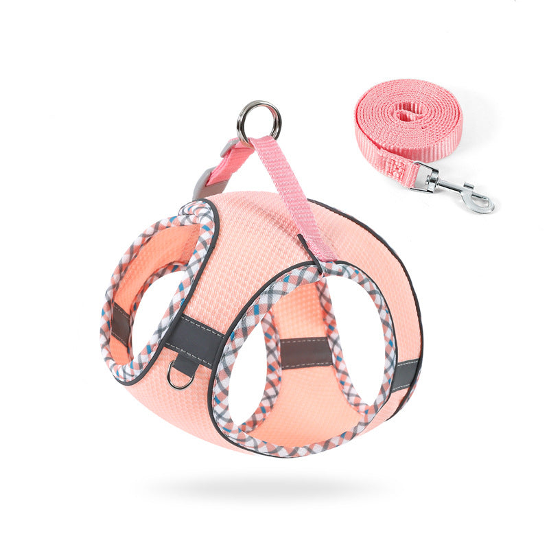 Step-In No-Pull Dog Harness – Breathable Mesh Vest with Reflective Trim