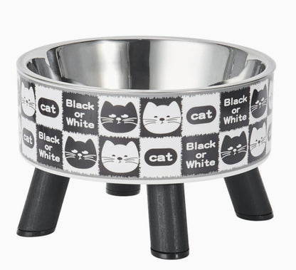 Elevated Cat Bowl – Raised Feeding Bowl in Plastic or Steel