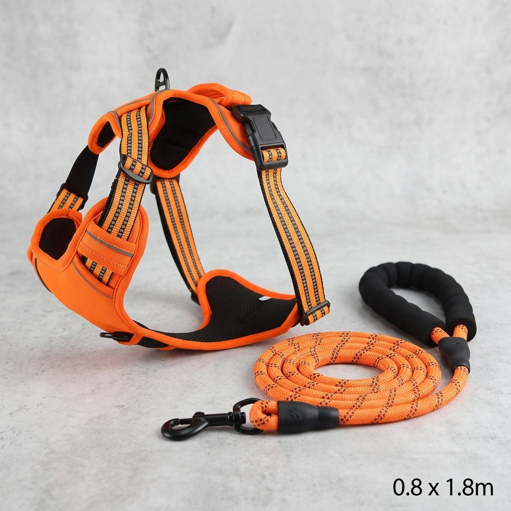 No Pull Dog Harness – Reflective Breathable Vest with Adjustable Chest Strap