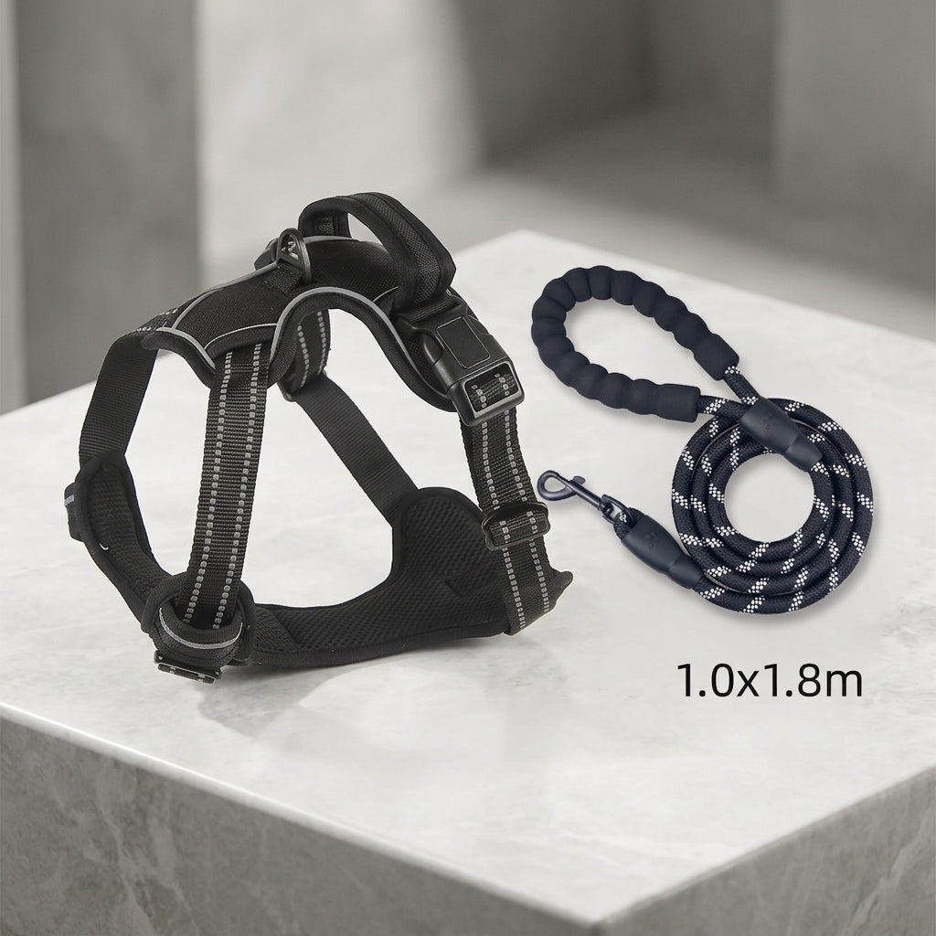 No Pull Dog Harness – Reflective Breathable Vest with Adjustable Chest Strap
