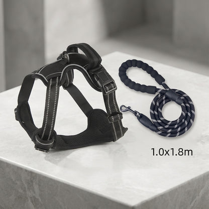 No Pull Dog Harness – Reflective Breathable Vest with Adjustable Chest Strap