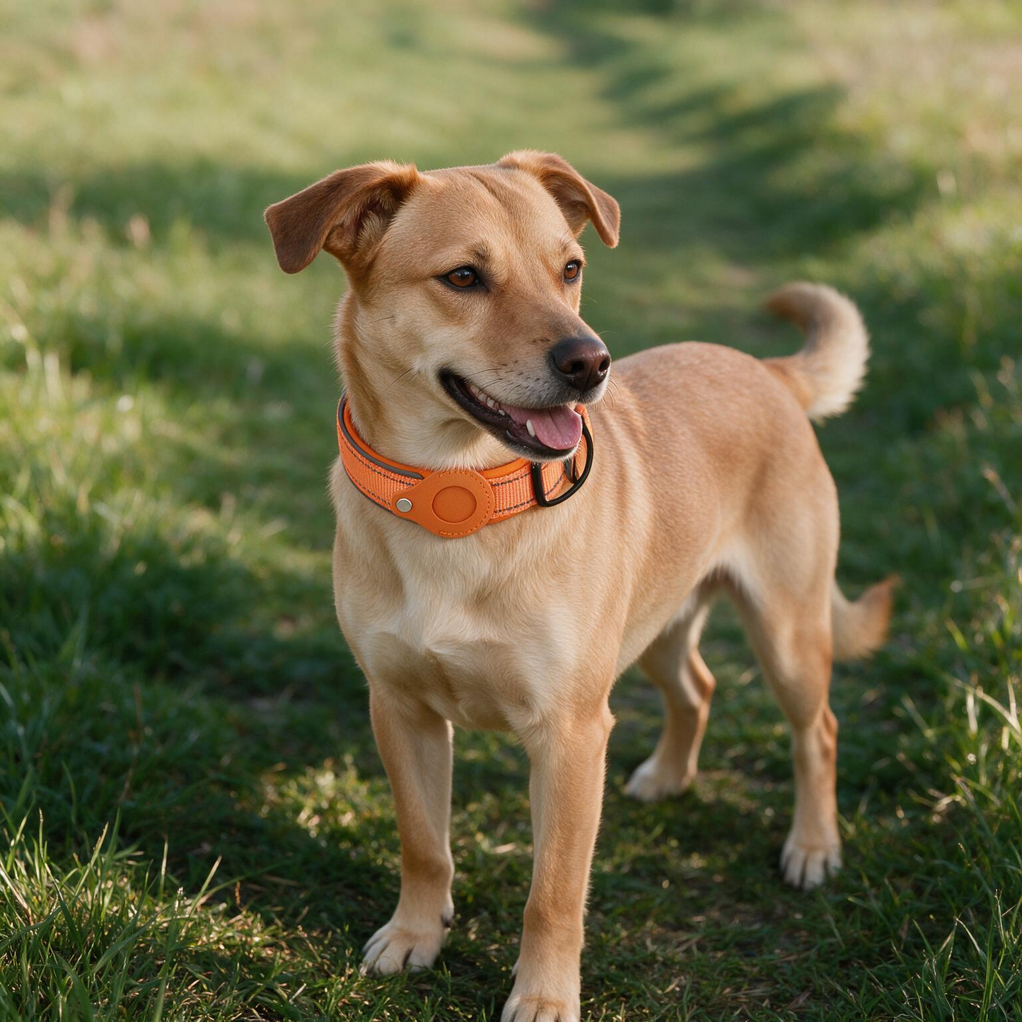 Adjustable Dog Collar – Polyester Walking Collar for Dogs, Cyan Black Pink Orange, Sizes S-XL