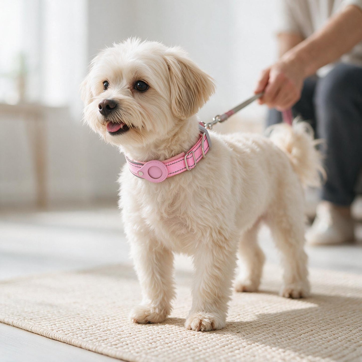 Adjustable Dog Collar – Polyester Walking Collar for Dogs, Cyan Black Pink Orange, Sizes S-XL