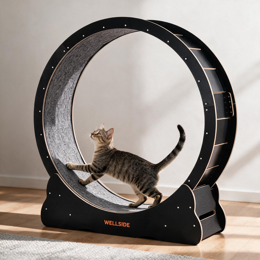 Roue d'exercice pour chat d'intérieur – Grande roue de course silencieuse de 110 cm pour chats de toutes tailles