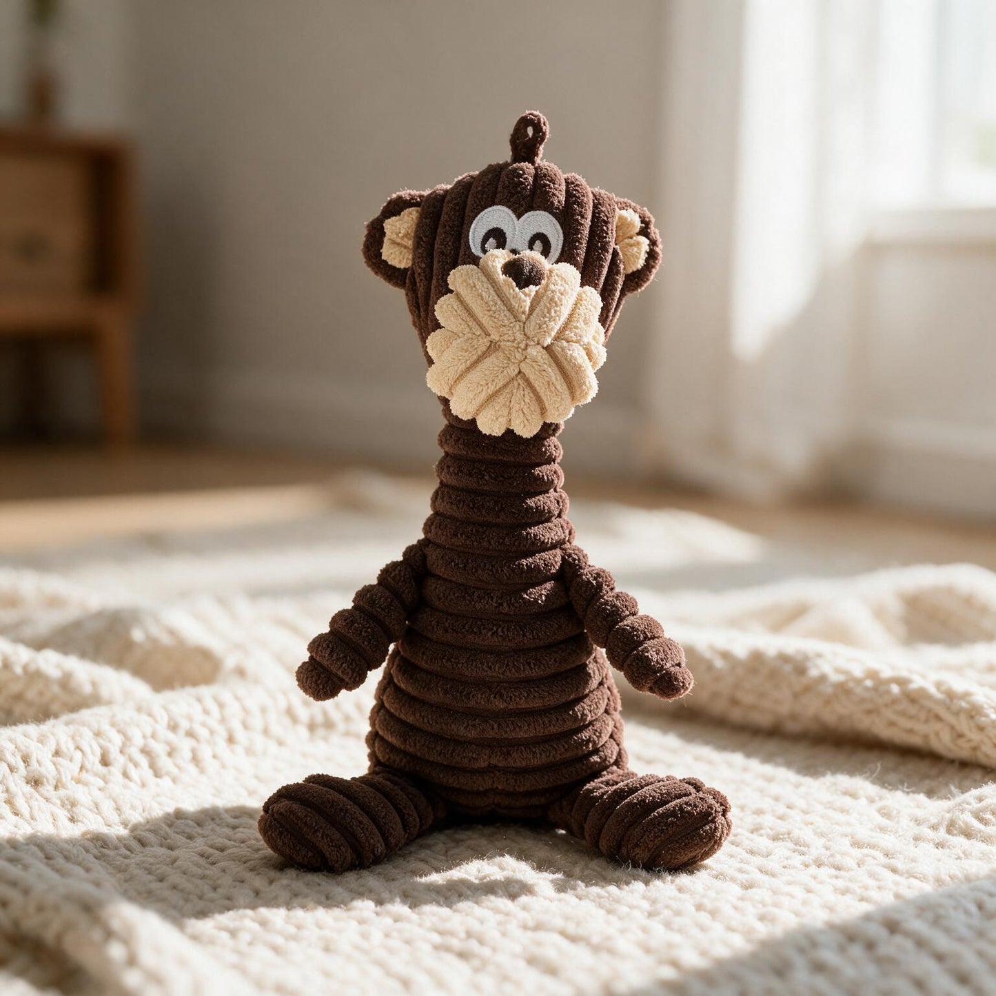 Animal Series Vocal Bite Resistant Plush Monkey Pet Toy